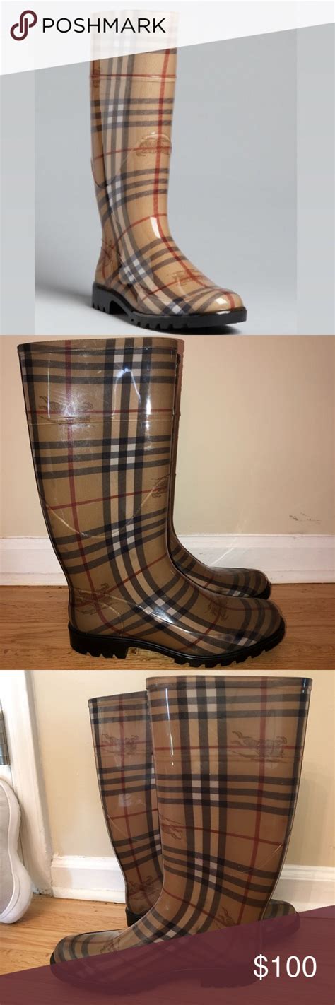 celebrity burberry rain boots|authentic burberry rain boots.